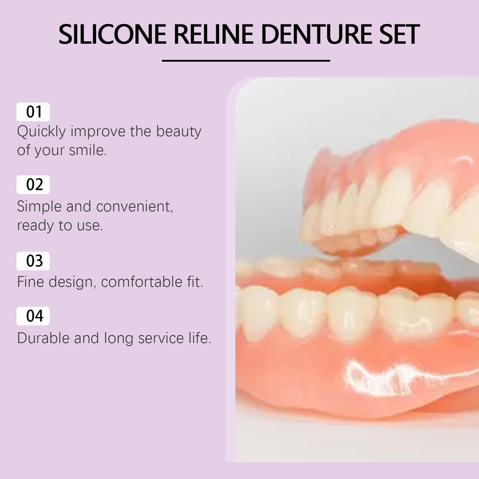 Teeth Whitening Kit - Silicone Denture Set Fit Temporary Orthodontic