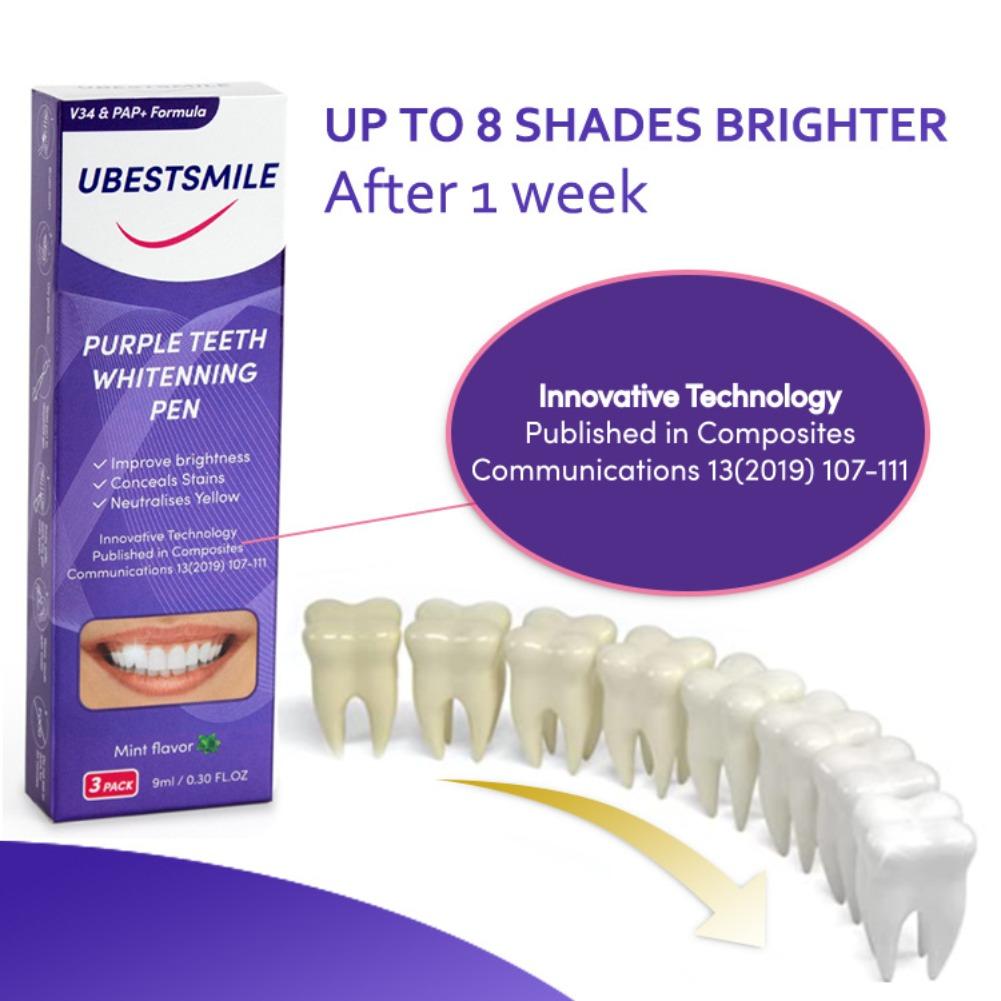 UBESTSMILE V34&PAP+ Formula Pu - Teeth Whitening Pens 评论和价格